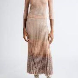 ZIMMERMAN MOULINE RIB SWEATER SKIRT SIZ 0P NEW WITH TAGS